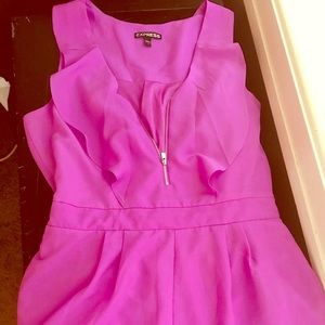 Purple Express romper Size 8. Pockets. NWOT